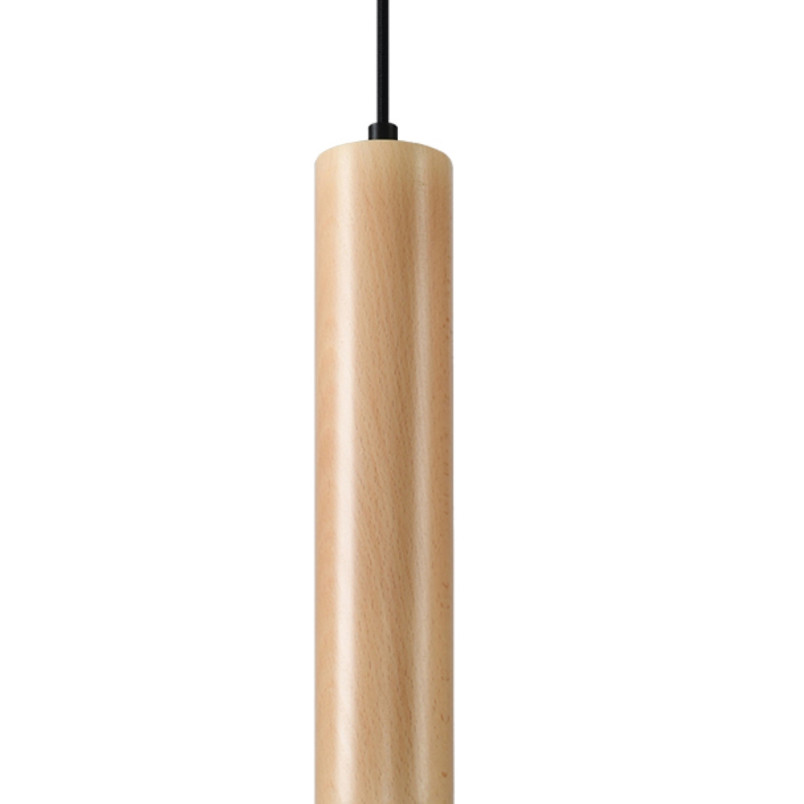 Lampa wisząca drewniana Lino 8cm Sollux | Skandynawski styl