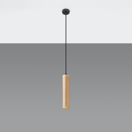 Lampa wisząca drewniana Lino 8cm Sollux | Skandynawski styl