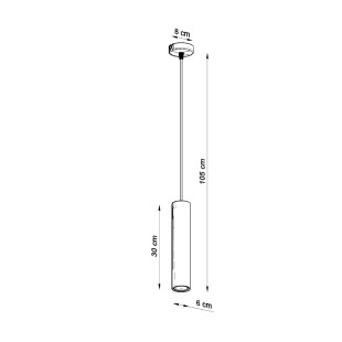 Lampa wisząca drewniana Lino 8cm Sollux | Skandynawski styl