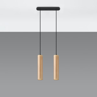 Lampa wisząca drewniana Sollux Lino - Skandynawski design