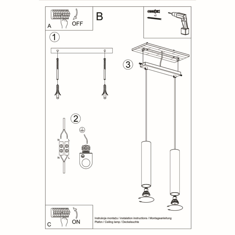Lampa wisząca drewniana Sollux Lino - Skandynawski design