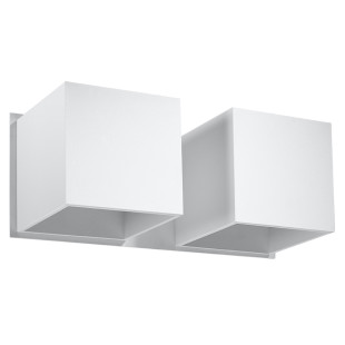 Kinkiet podwójny biały Sollux Quad 26cm - Oświetlenie LED