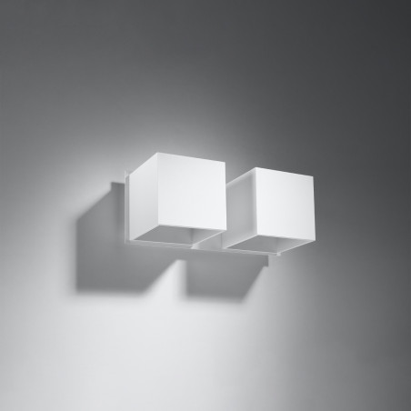 Kinkiet podwójny biały Sollux Quad 26cm - Oświetlenie LED