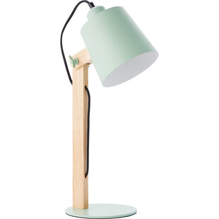 Lampa biurkowa drewniana skandynawska Swivel Zielona marki Brilliant