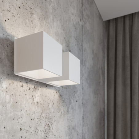 Kinkiet podwójny biały Sollux Quad 26cm - Oświetlenie LED