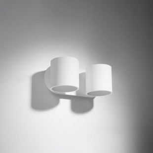 Kinkiet podwójny biały Orbis 26cm Sollux - Oświetlenie LED