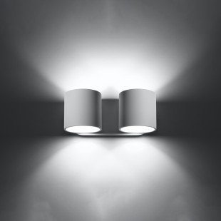 Kinkiet podwójny biały Orbis 26cm Sollux - Oświetlenie LED