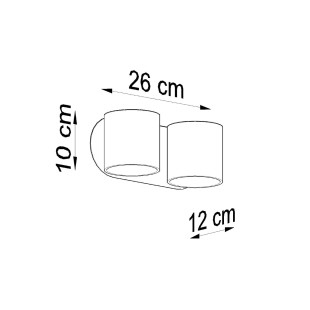 Kinkiet podwójny biały Orbis 26cm Sollux - Oświetlenie LED