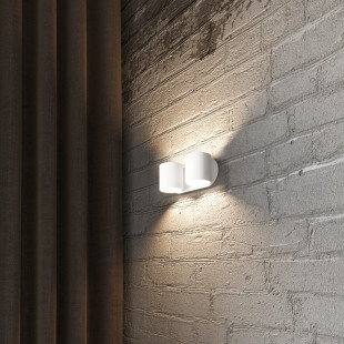 Kinkiet podwójny biały Orbis 26cm Sollux - Oświetlenie LED