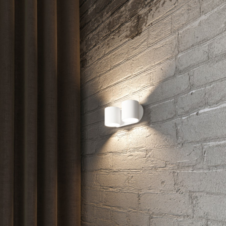 Kinkiet podwójny biały Orbis 26cm Sollux - Oświetlenie LED