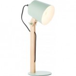 Lampa biurkowa drewniana Swivel zielona | Skandynawski design