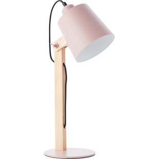 Lampa biurkowa drewniana skandynawska Swivel Różówa marki Brilliant