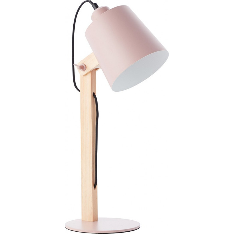 Lampa biurkowa drewniana Swivel różowa - Skandynawski design | Brilliant