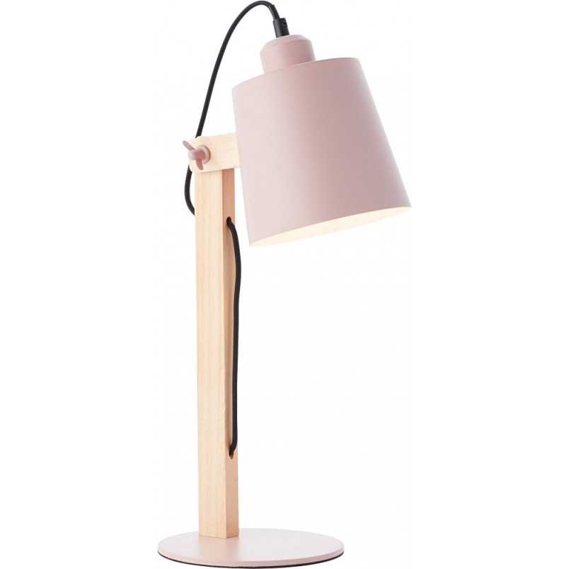 Lampa biurkowa drewniana Swivel różowa - Skandynawski design | Brilliant