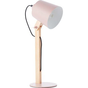 Lampa biurkowa drewniana Swivel różowa - Skandynawski design | Brilliant