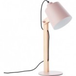 Lampa biurkowa drewniana Swivel różowa - Skandynawski design | Brilliant