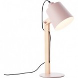 Lampa biurkowa drewniana Swivel różowa - Skandynawski design | Brilliant
