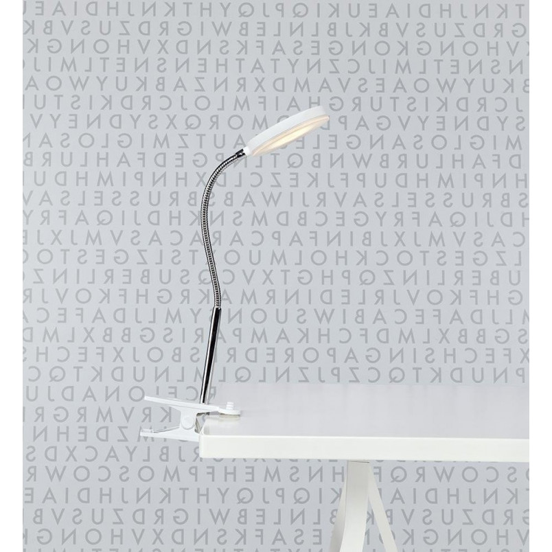 Lampa Klips Flex LED biała Markslojd | Nowoczesna Lampa Biurkowa