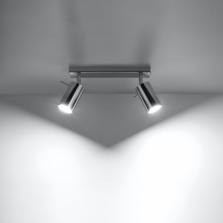 Reflektor sufitowy 2-punktowy Ring Long chrom Sollux - Sklep z lampami