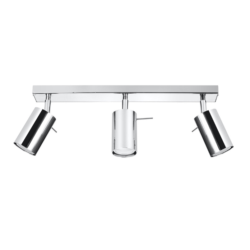 Reflektor sufitowy 3 punktowy Ring Long chrom Sollux - Odkryj styl!