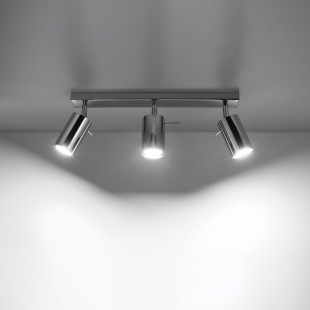 Reflektor sufitowy 3 punktowy Ring Long chrom Sollux - Odkryj styl!