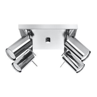 Reflektor sufitowy 4 punktowy Ring Square chrom Sollux | Sklep z lampami