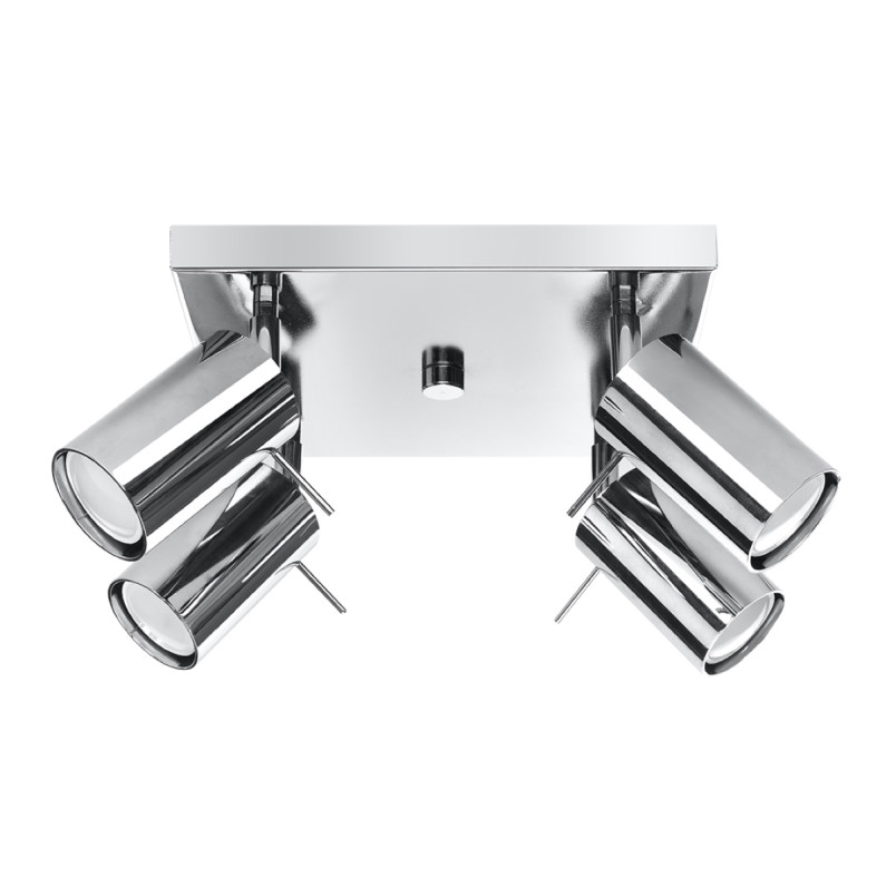 Reflektor sufitowy 4 punktowy Ring Square chrom Sollux | Sklep z lampami