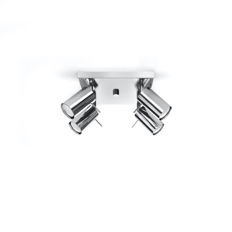 Reflektor sufitowy 4 punktowy Ring Square chrom Sollux | Sklep z lampami