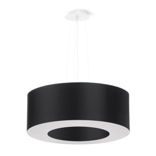 Lampa wisząca Saturno czarna Sollux | Nowoczesne oświetlenie