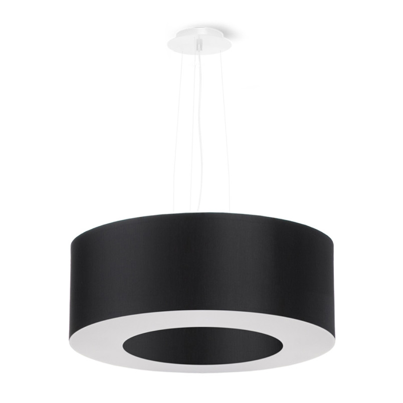 Lampa wisząca Saturno czarna Sollux | Nowoczesne oświetlenie