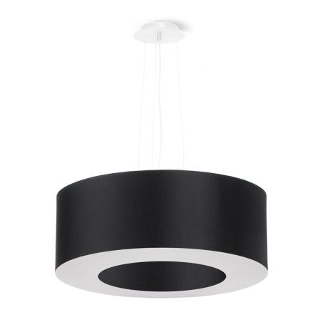 Lampa wisząca Saturno czarna Sollux | Nowoczesne oświetlenie