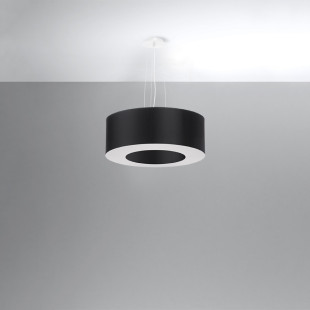 Lampa wisząca Saturno czarna Sollux | Nowoczesne oświetlenie