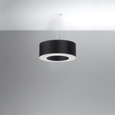 Lampa wisząca Saturno czarna Sollux | Nowoczesne oświetlenie
