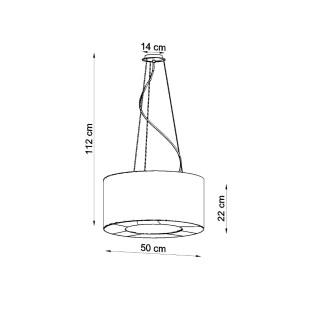 Lampa wisząca Saturno czarna Sollux | Nowoczesne oświetlenie