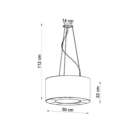 Lampa wisząca Saturno czarna Sollux | Nowoczesne oświetlenie