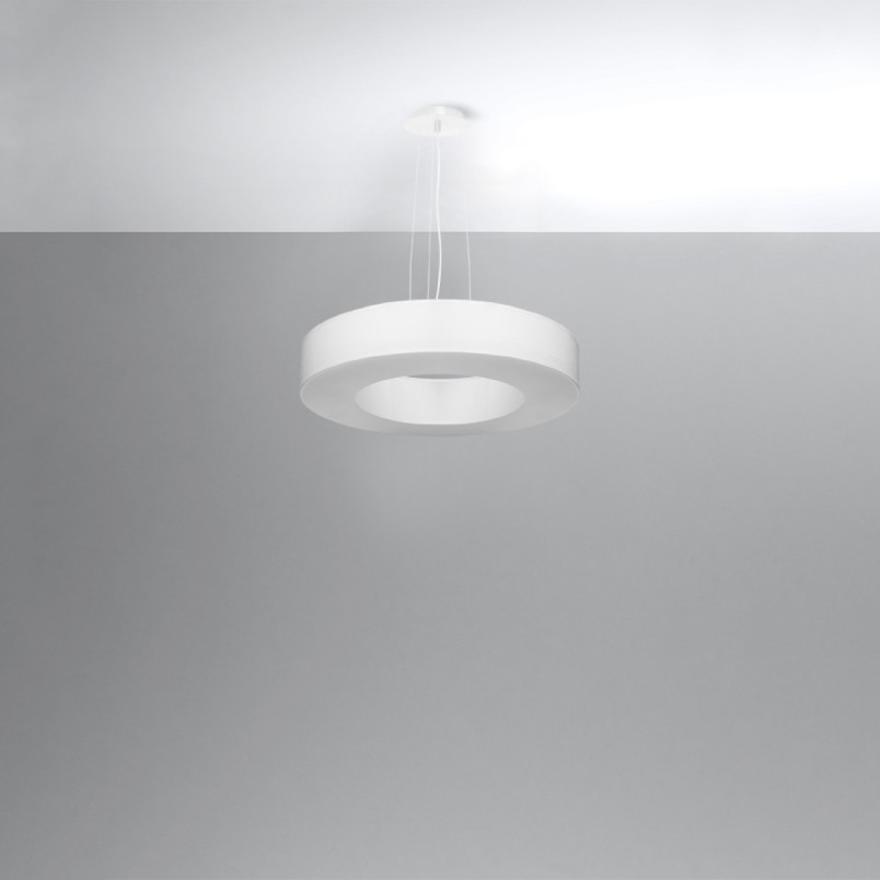 Lampa wisząca Saturno Slim 50cm biała | Sollux - Sklep z lampami