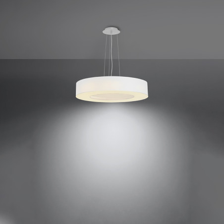 Lampa wisząca Saturno Slim 50cm biała | Sollux - Sklep z lampami
