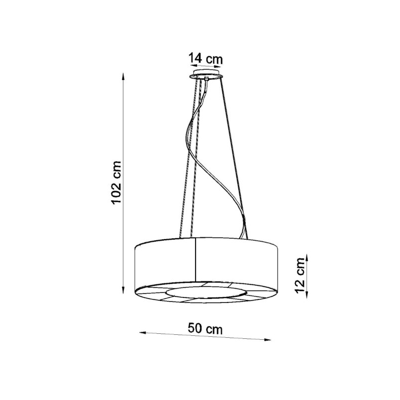 Lampa wisząca Saturno Slim 50cm biała | Sollux - Sklep z lampami