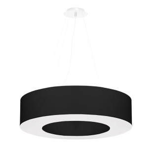 Lampa wisząca Saturno 70cm czarna - Sollux | Nowoczesne oświetlenie