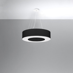 Lampa wisząca Saturno 70cm czarna - Sollux | Nowoczesne oświetlenie