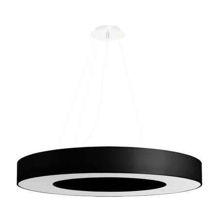 Lampa wisząca Saturno Slim 70cm czarna | Sollux