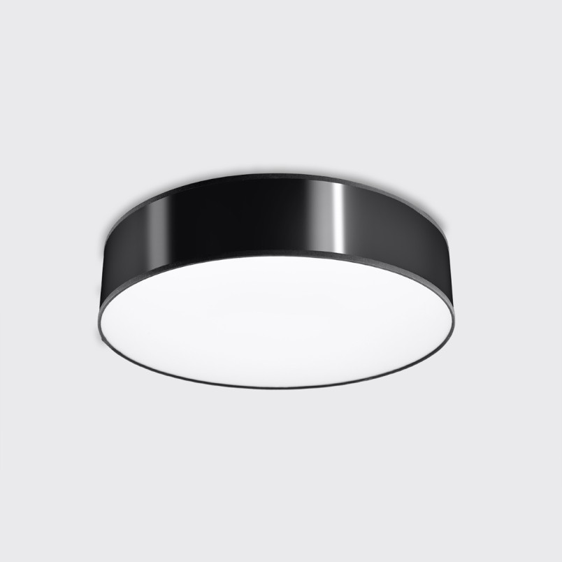 Plafon Arena 55cm Czarny Sollux | Nowoczesne Oświetlenie