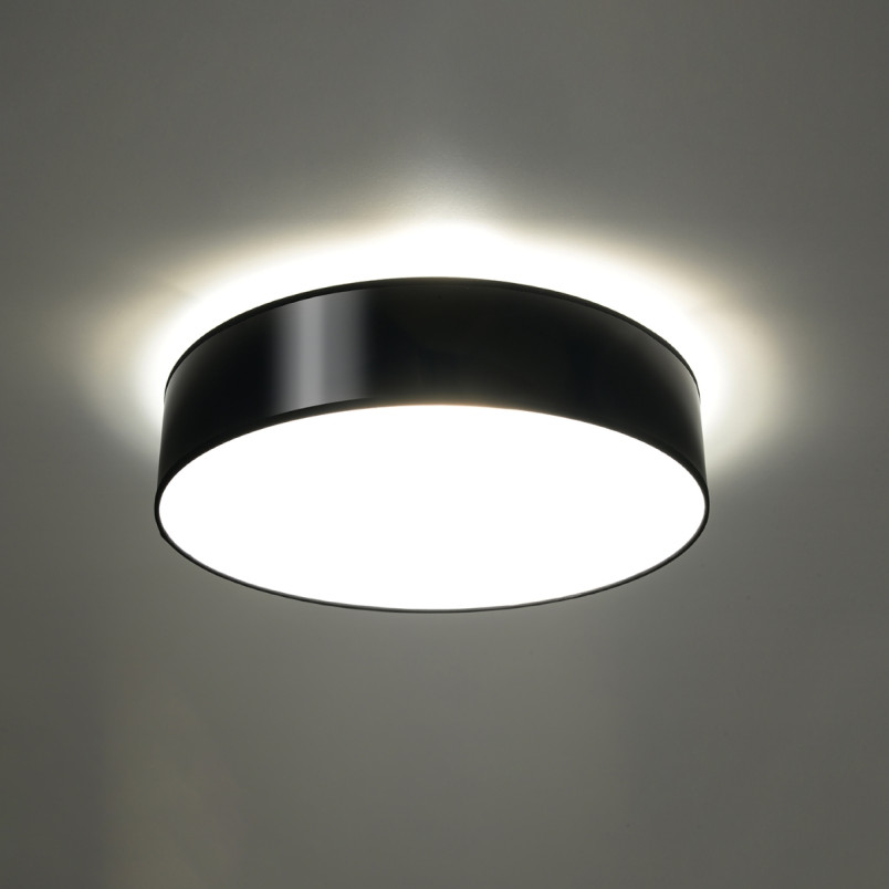 Plafon Arena 55cm Czarny Sollux | Nowoczesne Oświetlenie