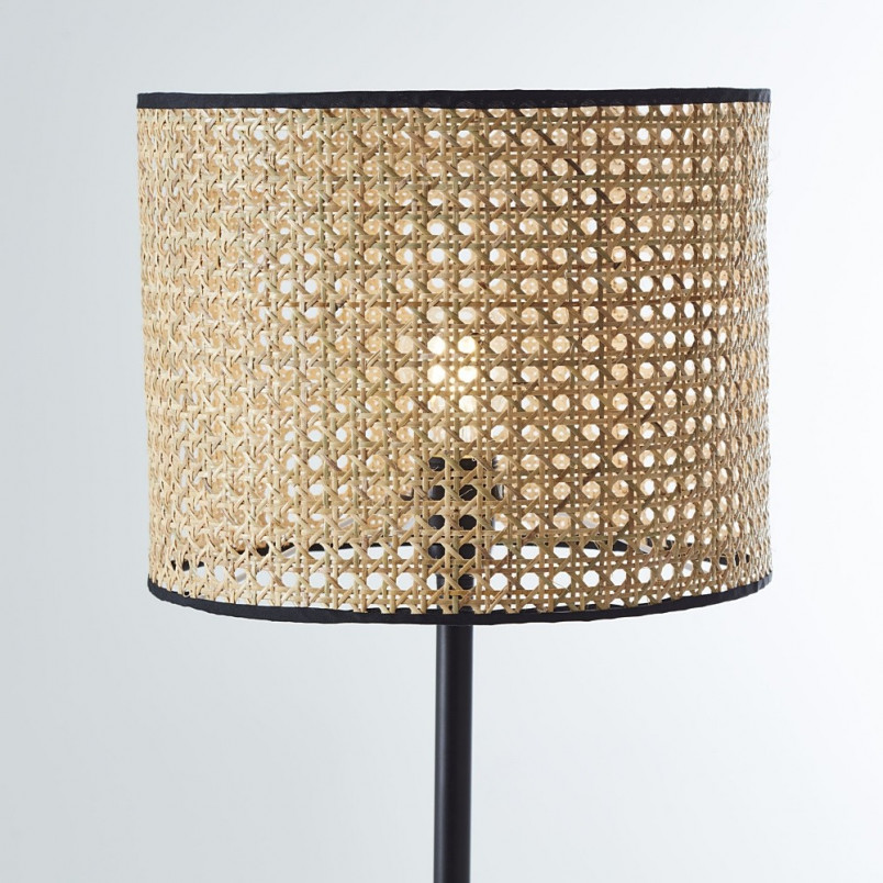 Lampa podłogowa rattanowa Wiley 30 - Boho, Rustykalny | Brilliant