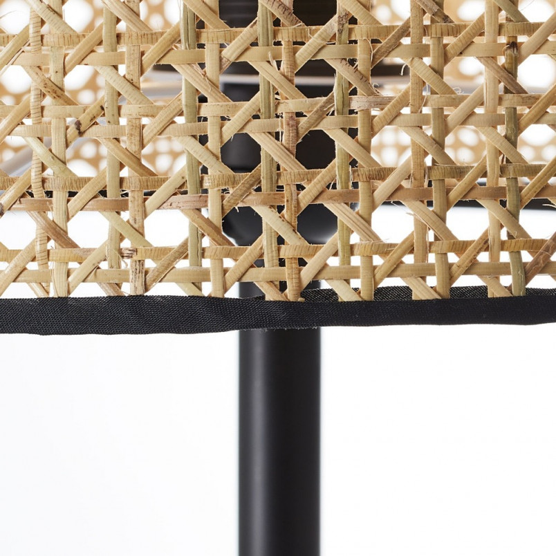 Lampa podłogowa rattanowa Wiley 30 - Boho, Rustykalny | Brilliant