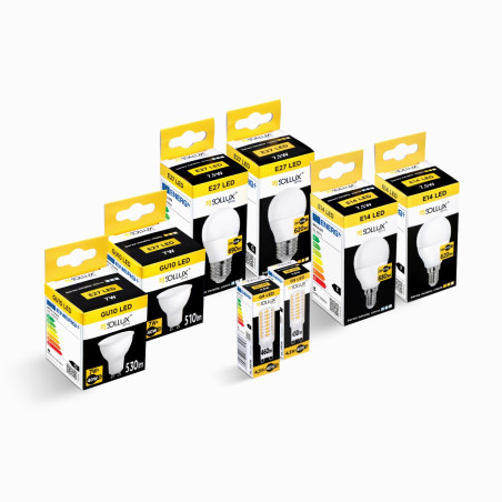 Żarówka LED E14 Sollux 7,5W 3000K - Ciepłe Światło