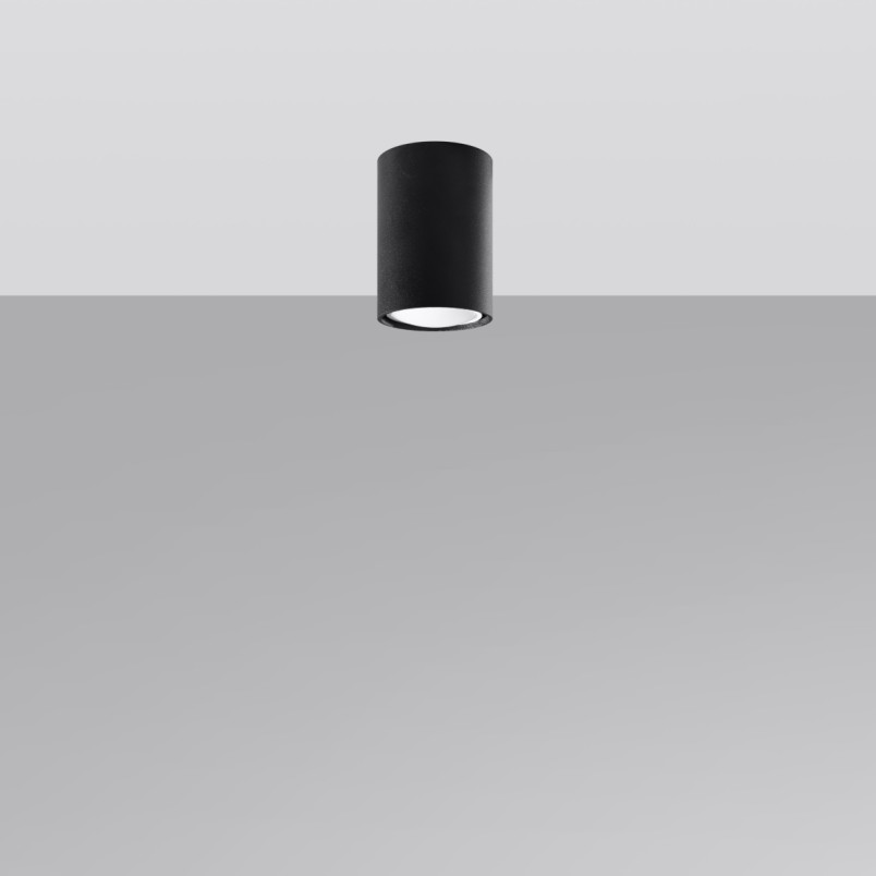 Lampa spot Lagos Sollux - Czarna tuba 6cm - Kup online!