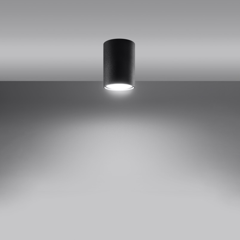 Lampa spot Lagos Sollux - Czarna tuba 6cm - Kup online!