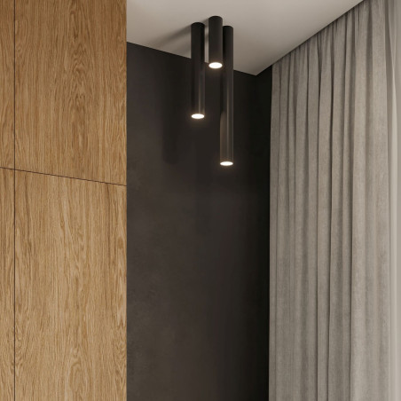 Lampa spot Lagos Sollux - Czarna tuba 6cm - Kup online!