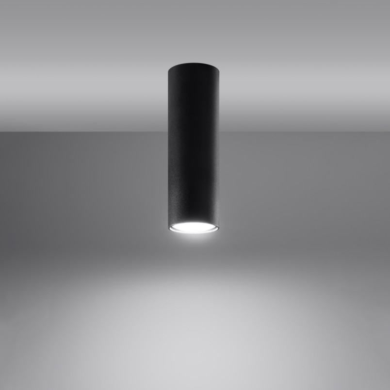 Lampa spot Lagos Sollux - czarna tuba 6cm | Sklep z oświetleniem